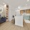 kitchen with island and wine storage